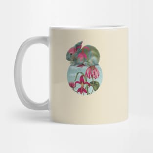 Raspberry Pink Flowers with Turquoise Sky Mug